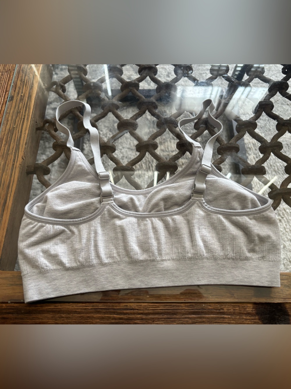 Bombas Light Gray Ribbed Everyday Bralette - Picture 2 of 3